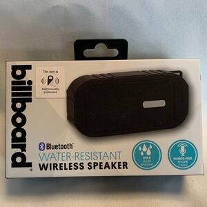 NIB! Black Billboard Bluetooth Water Resistant Wireless Speaker!